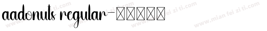 aadonuts regular字体转换